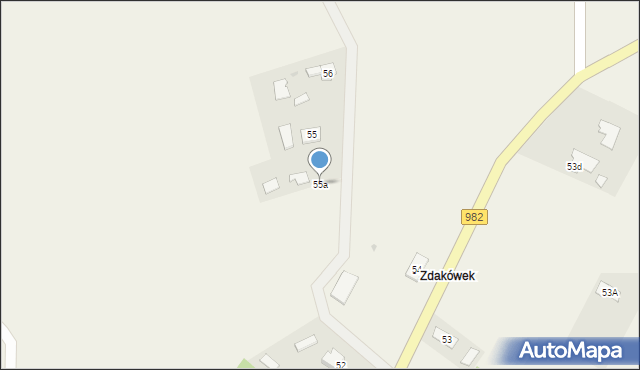 Wola Zdakowska, Wola Zdakowska, 55a, mapa Wola Zdakowska