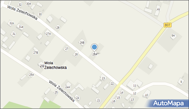 Wola Żelechowska, Wola Żelechowska, 26A, mapa Wola Żelechowska