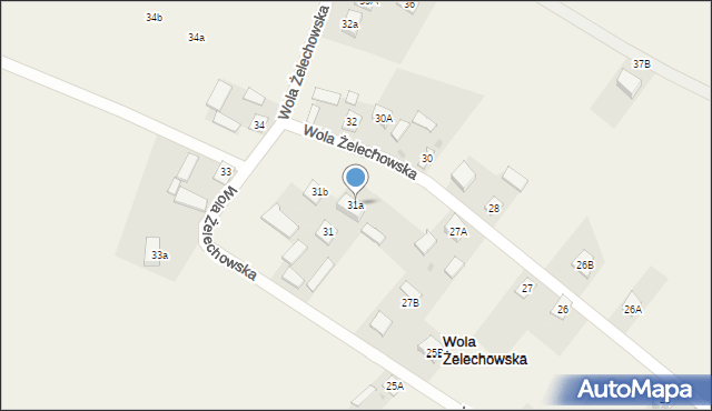 Wola Żelechowska, Wola Żelechowska, 31a, mapa Wola Żelechowska