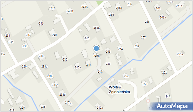 Wola Zgłobieńska, Wola Zgłobieńska, 245b, mapa Wola Zgłobieńska