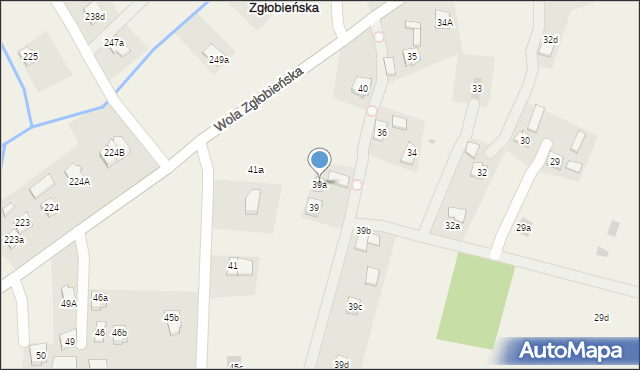 Wola Zgłobieńska, Wola Zgłobieńska, 39a, mapa Wola Zgłobieńska