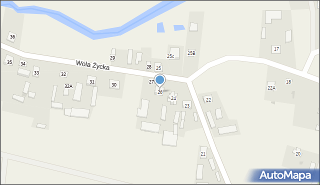 Wola Życka, Wola Życka, 26, mapa Wola Życka