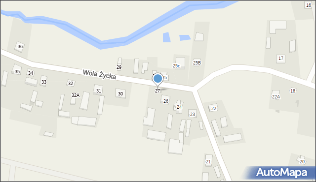 Wola Życka, Wola Życka, 27, mapa Wola Życka