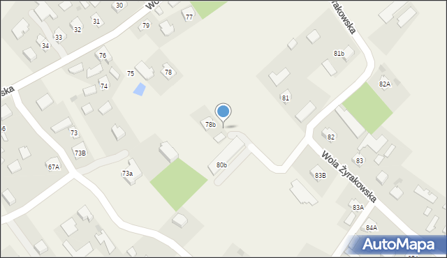 Wola Żyrakowska, Wola Żyrakowska, 78b, mapa Wola Żyrakowska