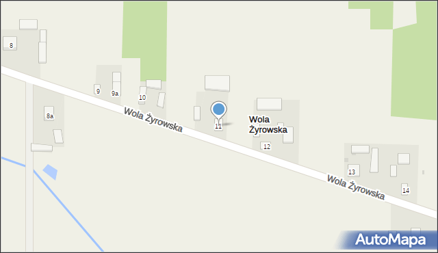 Wola Żyrowska, Wola Żyrowska, 11, mapa Wola Żyrowska