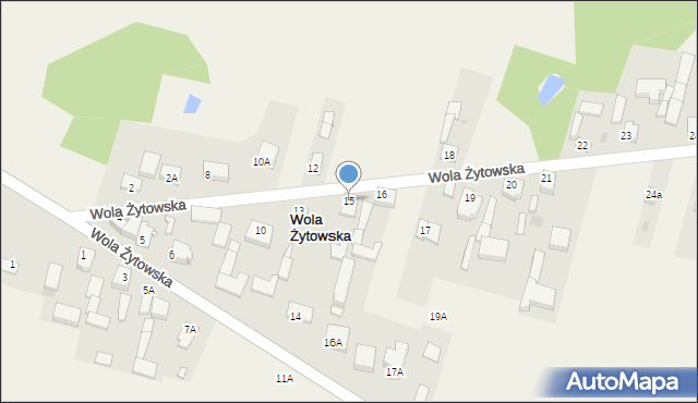 Wola Żytowska, Wola Żytowska, 15, mapa Wola Żytowska