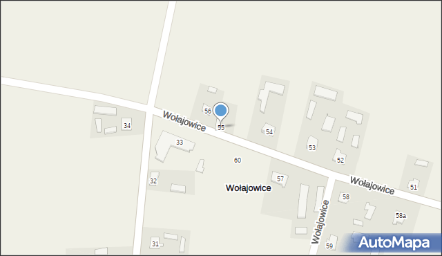 Wołajowice, Wołajowice, 55, mapa Wołajowice