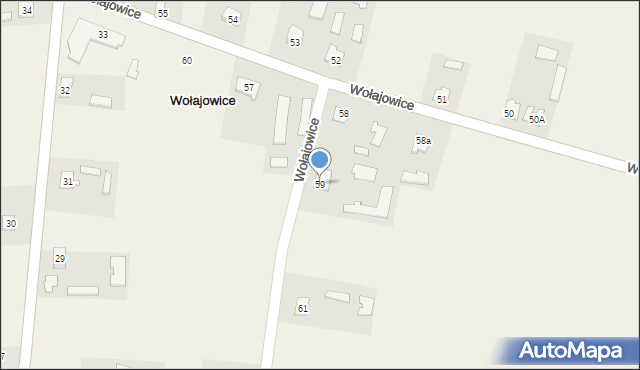 Wołajowice, Wołajowice, 59, mapa Wołajowice