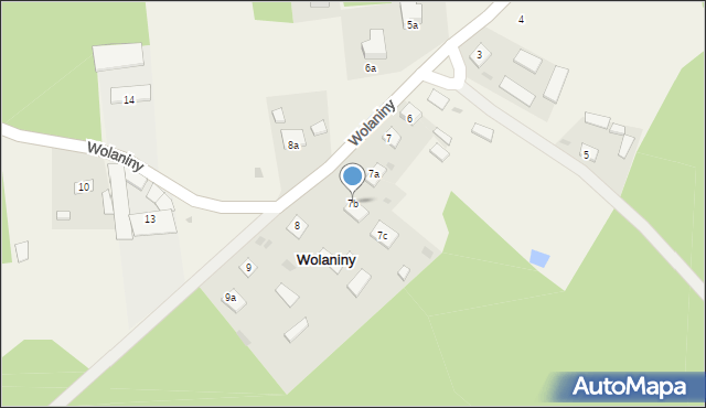 Wolaniny, Wolaniny, 7b, mapa Wolaniny