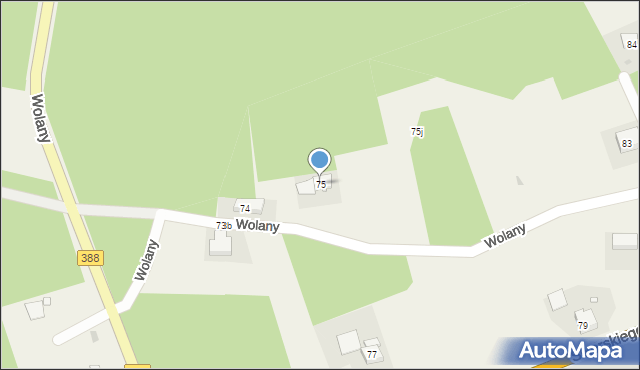 Wolany, Wolany, 75, mapa Wolany