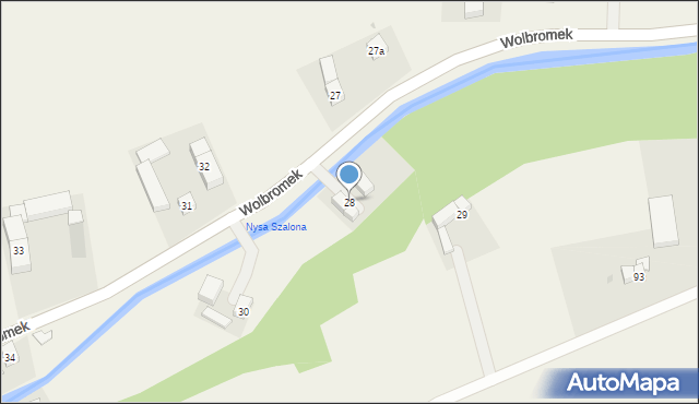 Wolbromek, Wolbromek, 28, mapa Wolbromek