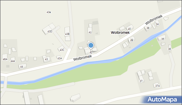 Wolbromek, Wolbromek, 42, mapa Wolbromek