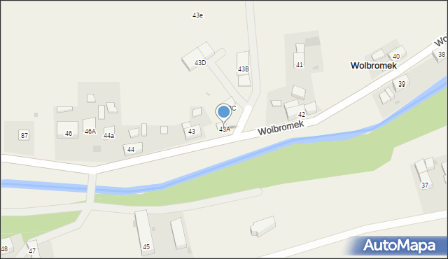 Wolbromek, Wolbromek, 43A, mapa Wolbromek