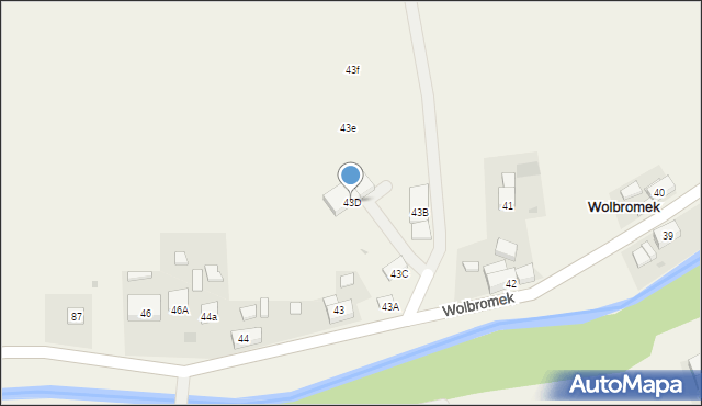 Wolbromek, Wolbromek, 43D, mapa Wolbromek