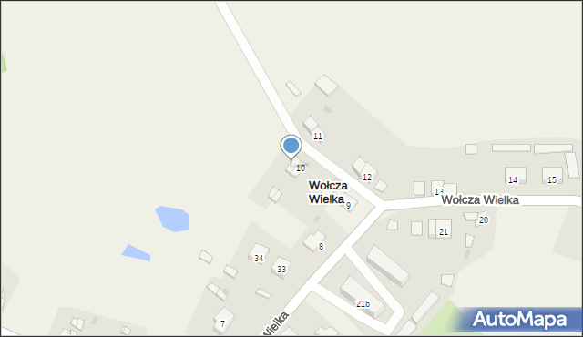 Wołcza Wielka, Wołcza Wielka, 10a, mapa Wołcza Wielka