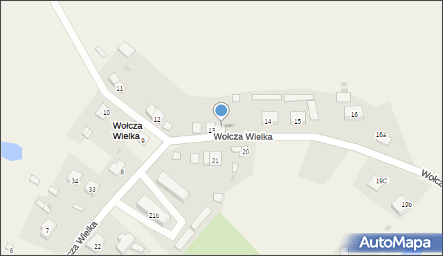 Wołcza Wielka, Wołcza Wielka, 13a, mapa Wołcza Wielka