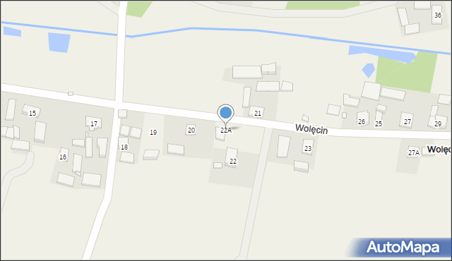 Wolęcin, Wolęcin, 22A, mapa Wolęcin