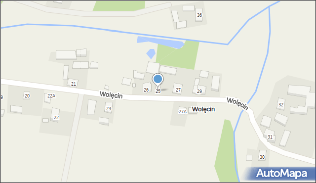 Wolęcin, Wolęcin, 25, mapa Wolęcin