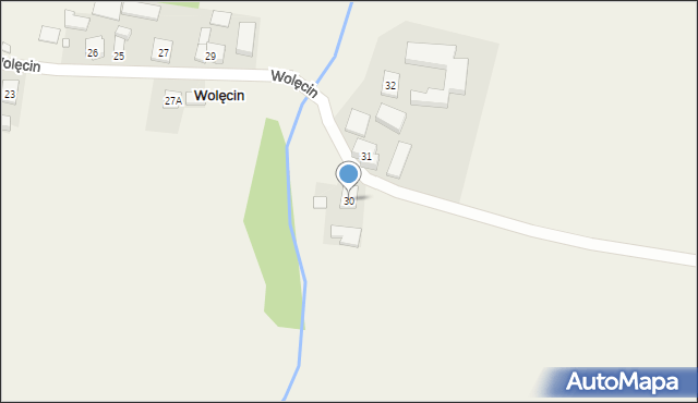 Wolęcin, Wolęcin, 30, mapa Wolęcin