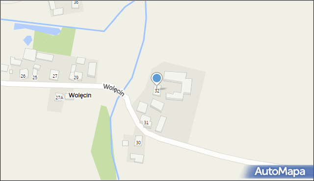 Wolęcin, Wolęcin, 32, mapa Wolęcin