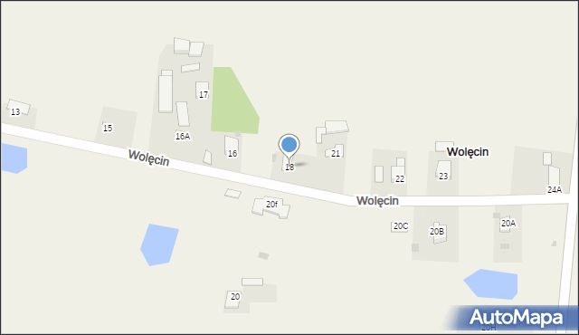 Wolęcin, Wolęcin, 18, mapa Wolęcin