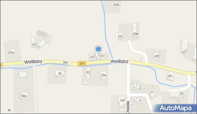 Wolibórz, Wolibórz, 103a, mapa Wolibórz