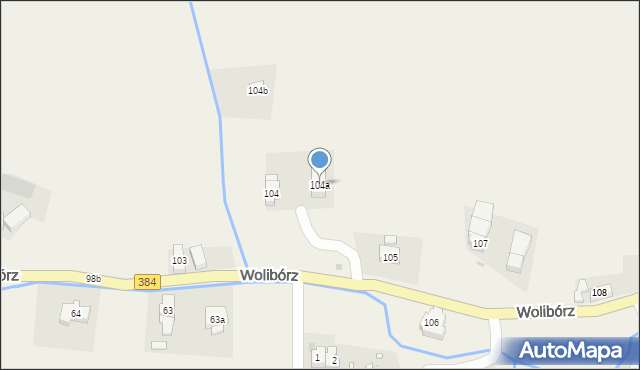 Wolibórz, Wolibórz, 104a, mapa Wolibórz