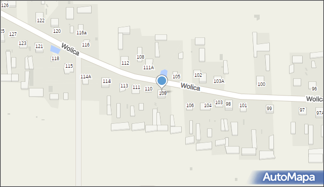 Wolica, Wolica, 109, mapa Wolica