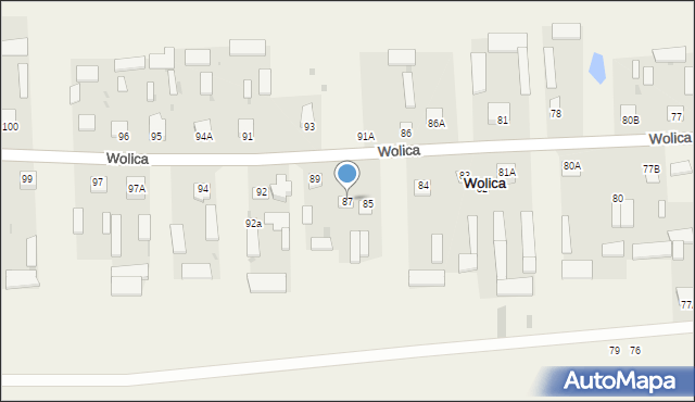 Wolica, Wolica, 87, mapa Wolica