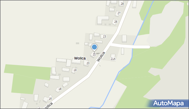 Wolica, Wolica, 21, mapa Wolica
