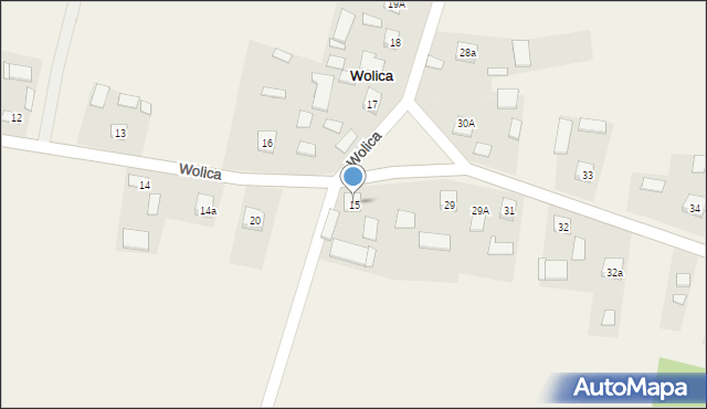 Wolica, Wolica, 15, mapa Wolica