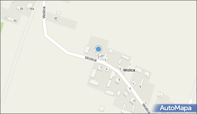 Wolica, Wolica, 1, mapa Wolica