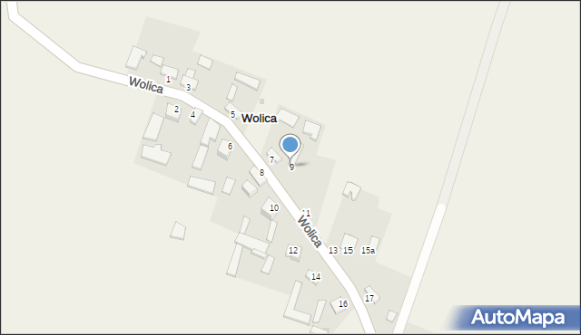 Wolica, Wolica, 9, mapa Wolica