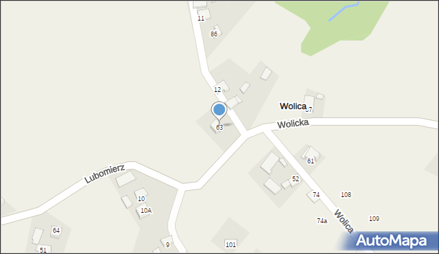 Wolica, Wolica, 63, mapa Wolica