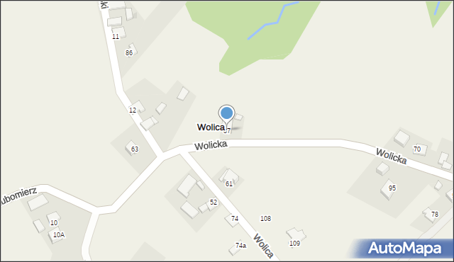 Wolica, Wolica, 87, mapa Wolica