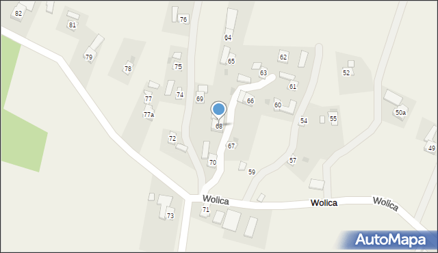 Wolica, Wolica, 68, mapa Wolica
