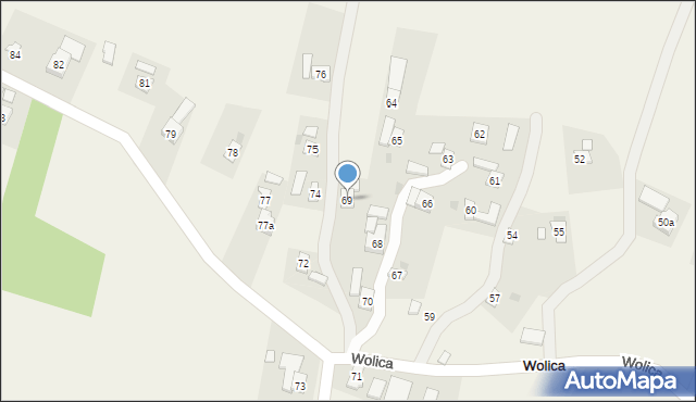 Wolica, Wolica, 69, mapa Wolica