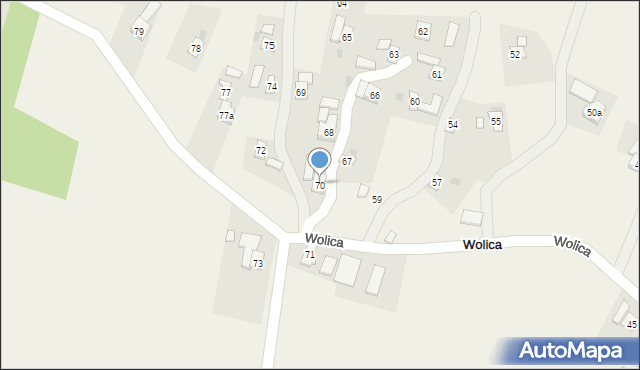 Wolica, Wolica, 70, mapa Wolica