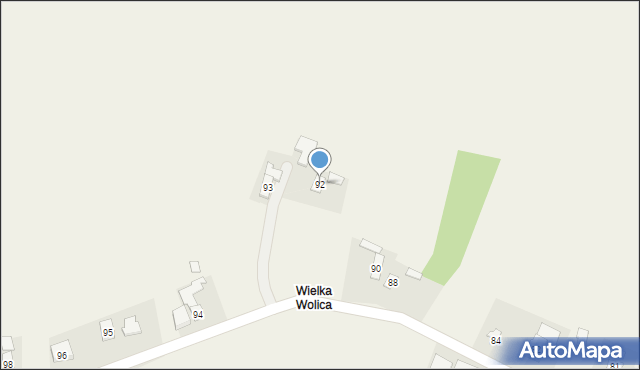 Wolica, Wolica, 92, mapa Wolica