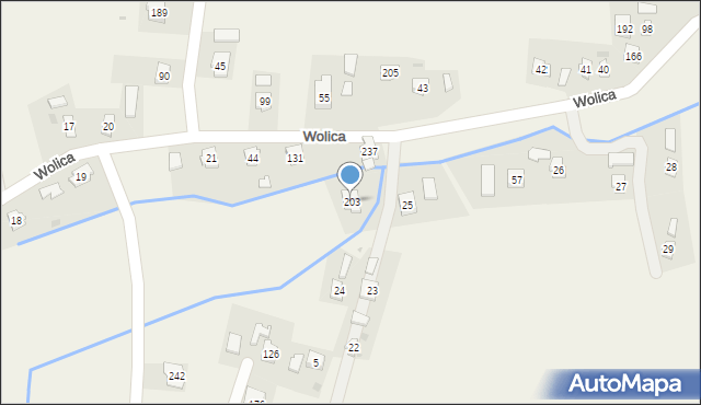 Wolica, Wolica, 203, mapa Wolica
