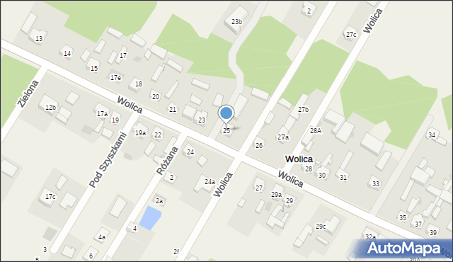 Wolica, Wolica, 25, mapa Wolica