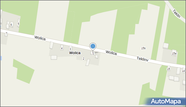 Wolica, Wolica, 1, mapa Wolica