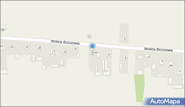 Wolica Brzozowa, Wolica Brzozowa, 12, mapa Wolica Brzozowa