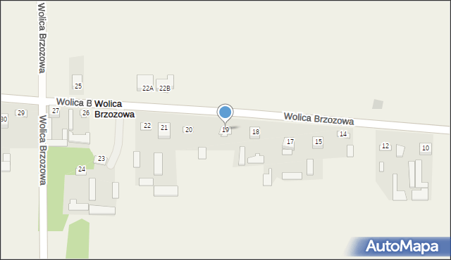 Wolica Brzozowa, Wolica Brzozowa, 19, mapa Wolica Brzozowa