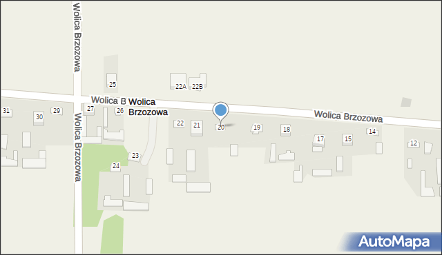 Wolica Brzozowa, Wolica Brzozowa, 20, mapa Wolica Brzozowa