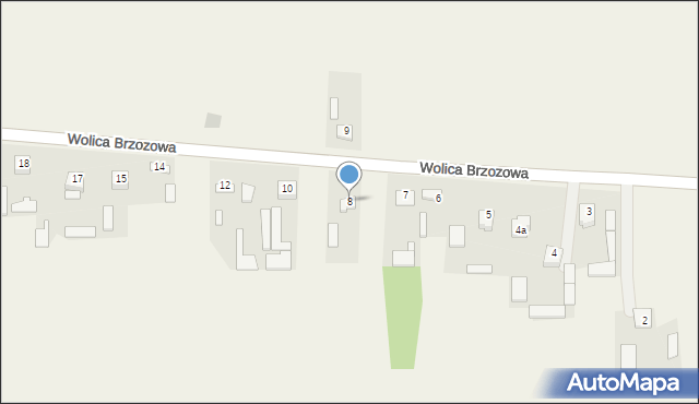 Wolica Brzozowa, Wolica Brzozowa, 8, mapa Wolica Brzozowa