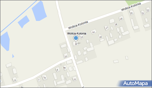 Wolica-Kolonia, Wolica-Kolonia, 12, mapa Wolica-Kolonia