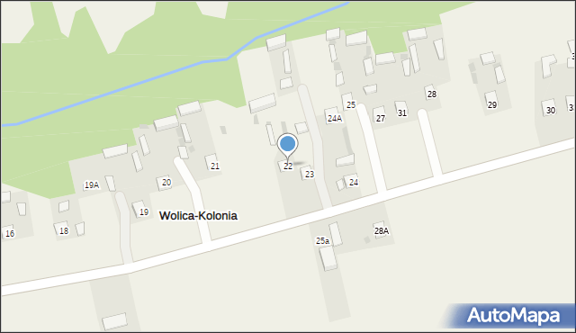 Wolica-Kolonia, Wolica-Kolonia, 22, mapa Wolica-Kolonia