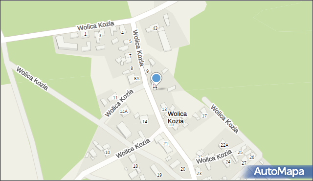 Wolica Kozia, Wolica Kozia, 12A, mapa Wolica Kozia