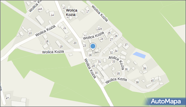 Wolica Kozia, Wolica Kozia, 28A, mapa Wolica Kozia